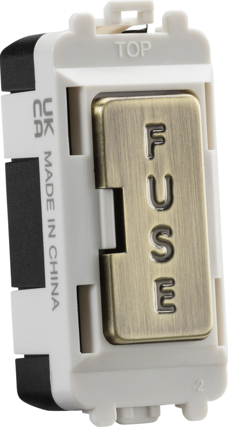 Knightsbridge 13A Fused Module - Antique Brass