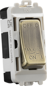 10A Fan Isolator Module - Antique Brass