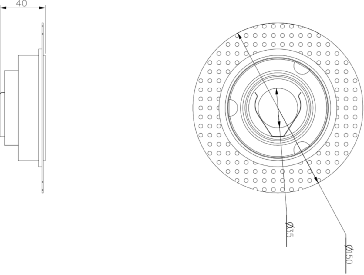 Alternative view of Odan Trimless Downlight White