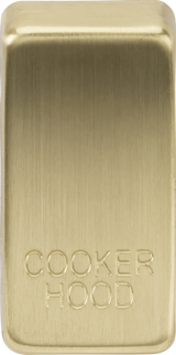 Switch Cover marked COOKER HOOD - Brushed Brass