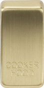 Switch Cover marked COOKER HOOD - Brushed Brass