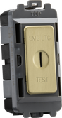 20AX DP Key Module (Marked EMG LTG TEST) - Brushed Brass