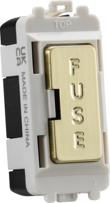 Knightsbridge 13A Fused Module - Brushed Brass