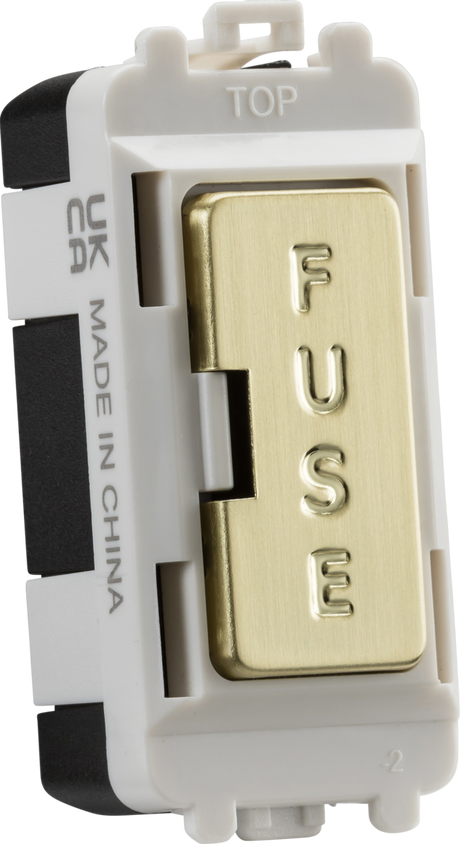 Knightsbridge 13A Fused Module - Brushed Brass