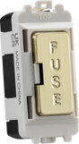 Knightsbridge 13A Fused Module - Brushed Brass