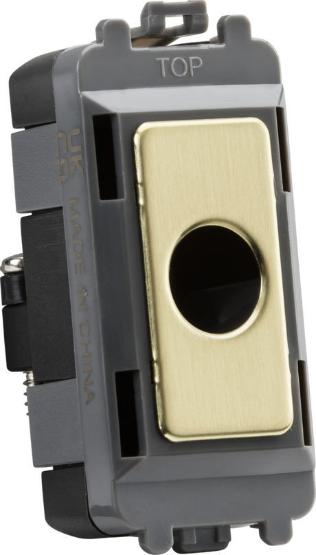 Knightsbridge Flex Outlet Module - Brushed Brass