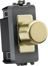 6A 1G 2-Way Dummy Dimmer Module - Brushed Brass