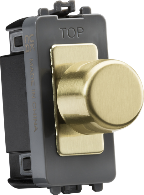 6A 1G 2-Way Dummy Dimmer Module - Brushed Brass