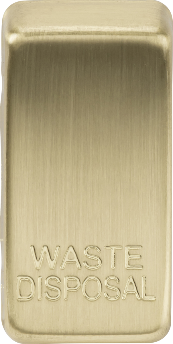 Brushed Brass Waste Disposal Switch Cover GDWASTEBB