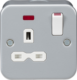 Metal Clad 13A 1G DP Switched Socket with Neon - MR7000N