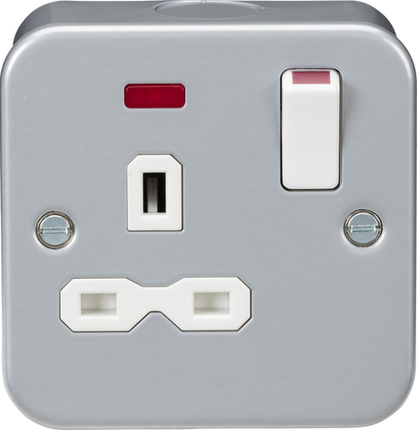 Metal Clad 13A 1G DP Switched Socket with Neon - MR7000N