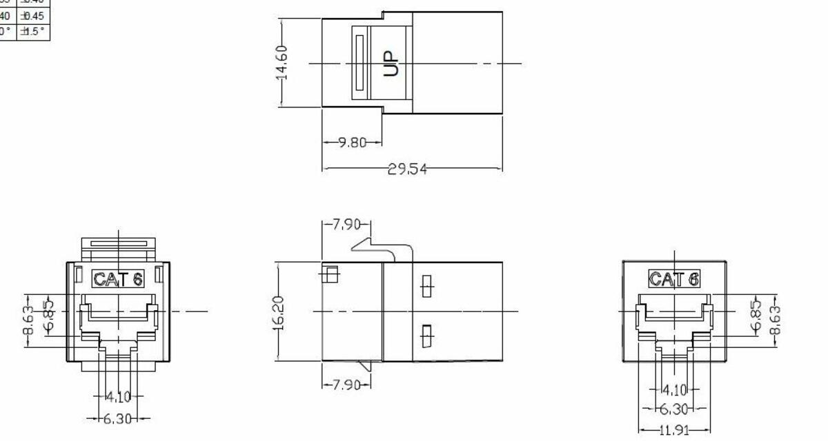 UTP CAT6 RJ45 Coupler - Image View