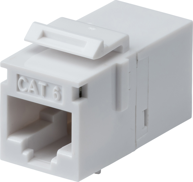 UTP CAT6 RJ45 In-Line Coupler - White