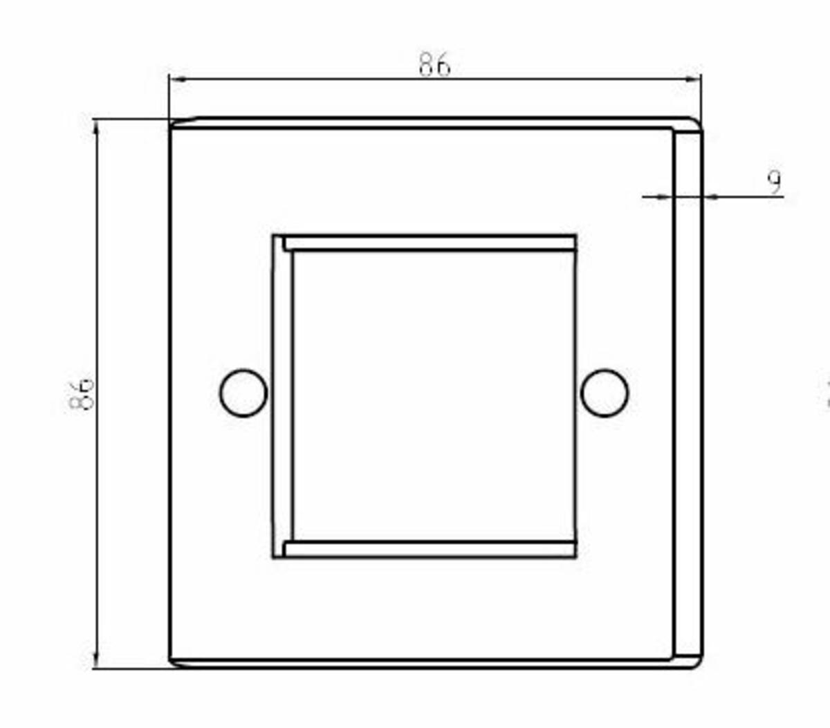 Detailed view of 1G Brush Faceplate - White