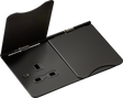 13A 2G Unswitched Floor Socket - Matt Black with Black Insert