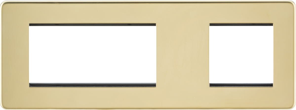 6G Modular Faceplate - Polished Brass