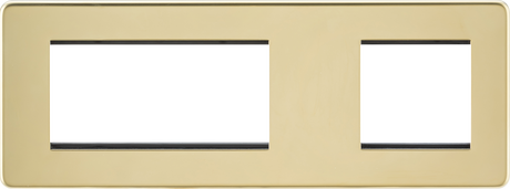 6G Modular Faceplate - Polished Brass