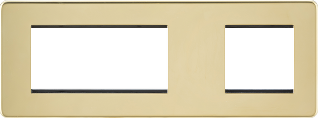 6G Modular Faceplate - Polished Brass