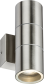 230V IP54 GU10 Up and Down Wall Light - Brushed Chrome
