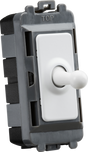 Knightsbridge 20AX 1G 2-Way SP Grid Toggle Switch - Matt White
