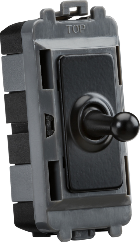 20AX 1G 2-Way SP Grid Toggle Switch - Matt Black