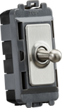 20AX 1G 2-way SP Grid Toggle Switch - Brushed Chrome