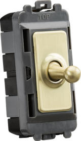 20AX Intermediate Grid Toggle Switch - Brushed Brass