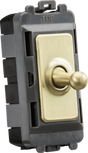 20AX Intermediate Grid Toggle Switch - Brushed Brass