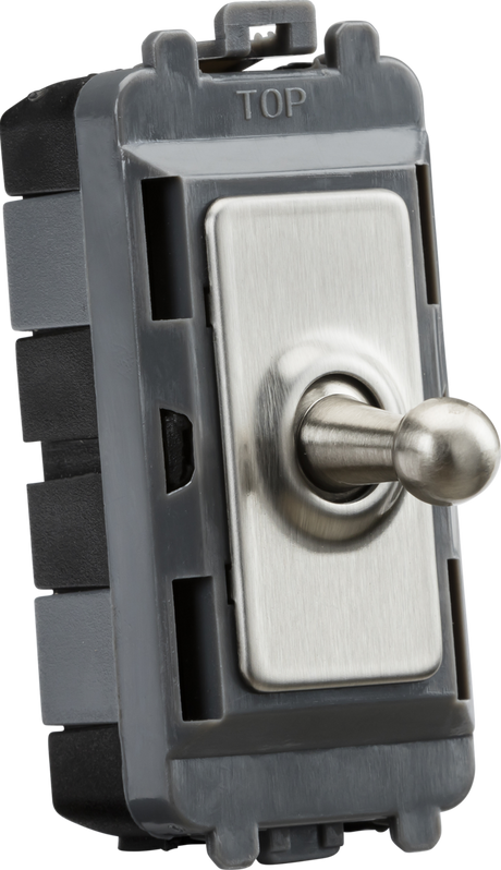 20AX Intermediate Grid Toggle Switch - Brushed Chrome