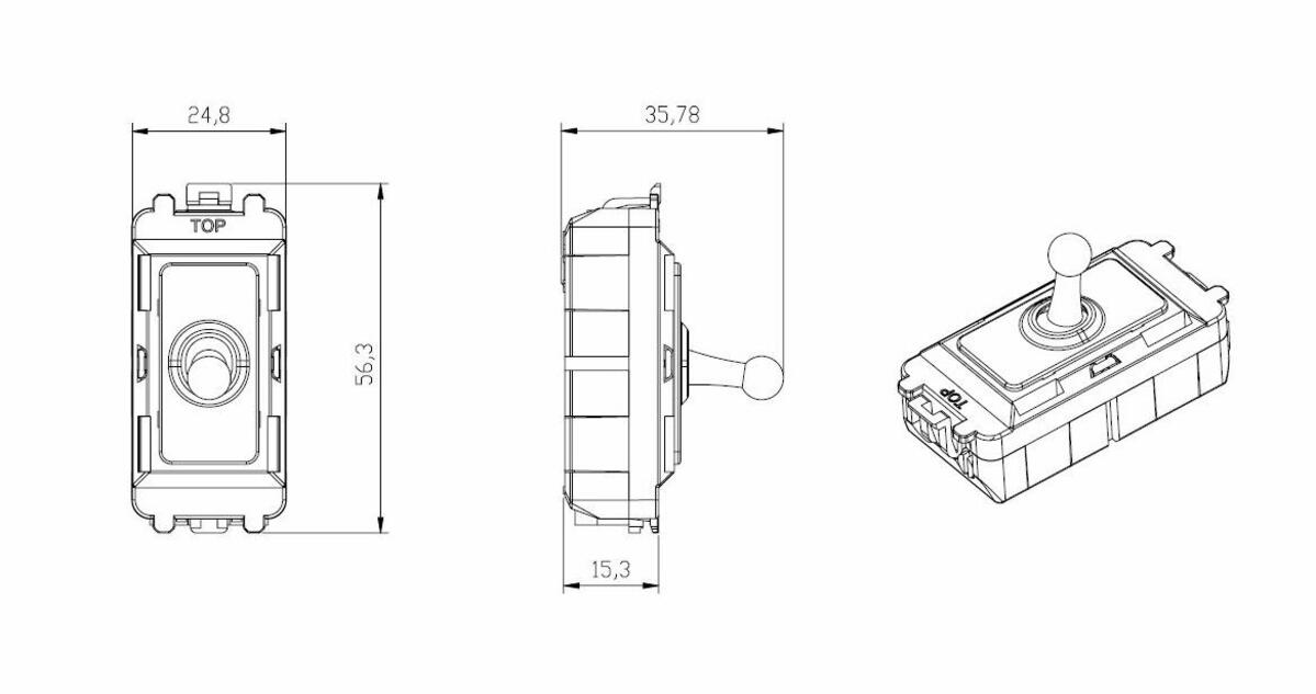 20AX Intermediate Grid Toggle Switch - Additional View