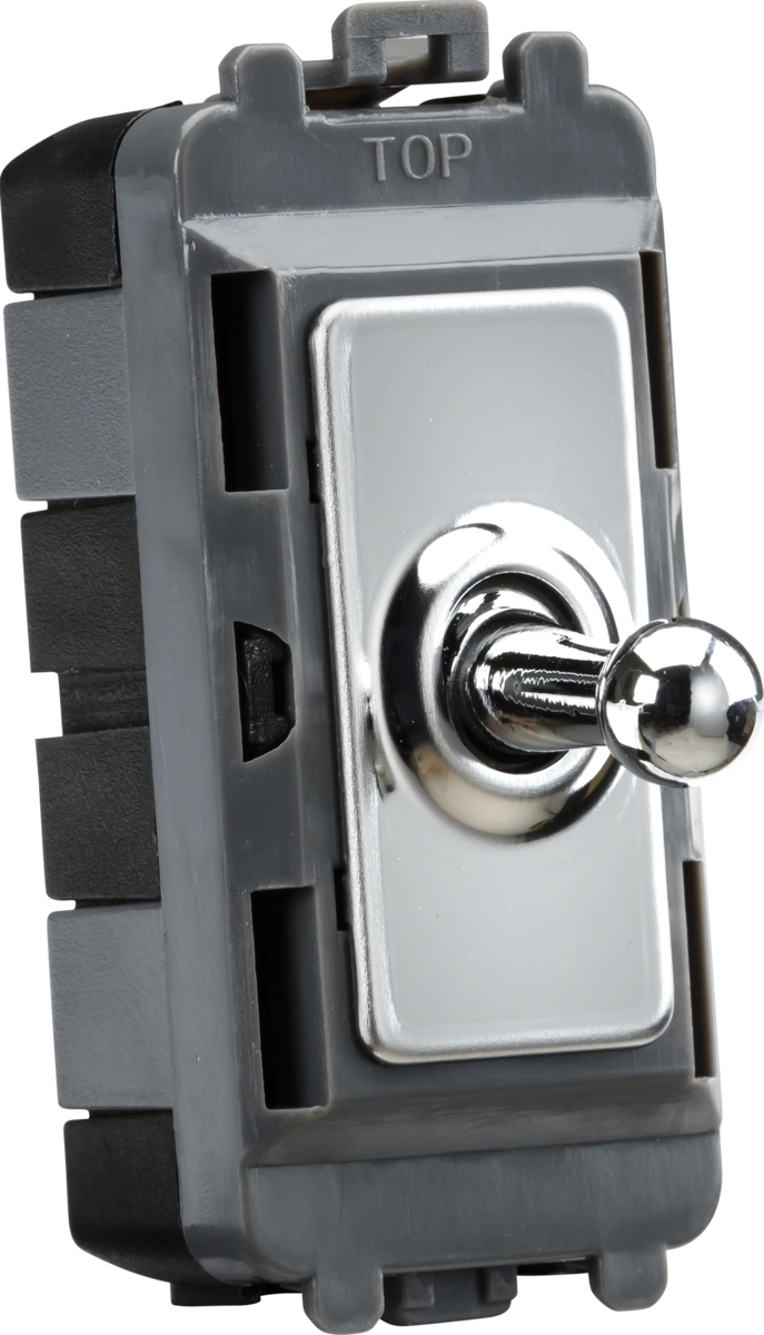 ML Accessories 20AX 1G 2-Way SP Grid Toggle Switch - Polished Chrome