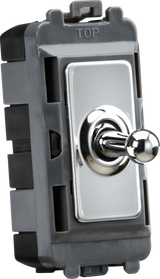 ML Accessories 20AX 1G 2-Way SP Grid Toggle Switch - Polished Chrome