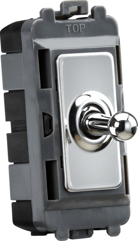 20AX Intermediate Grid Toggle Switch - Polished Chrome