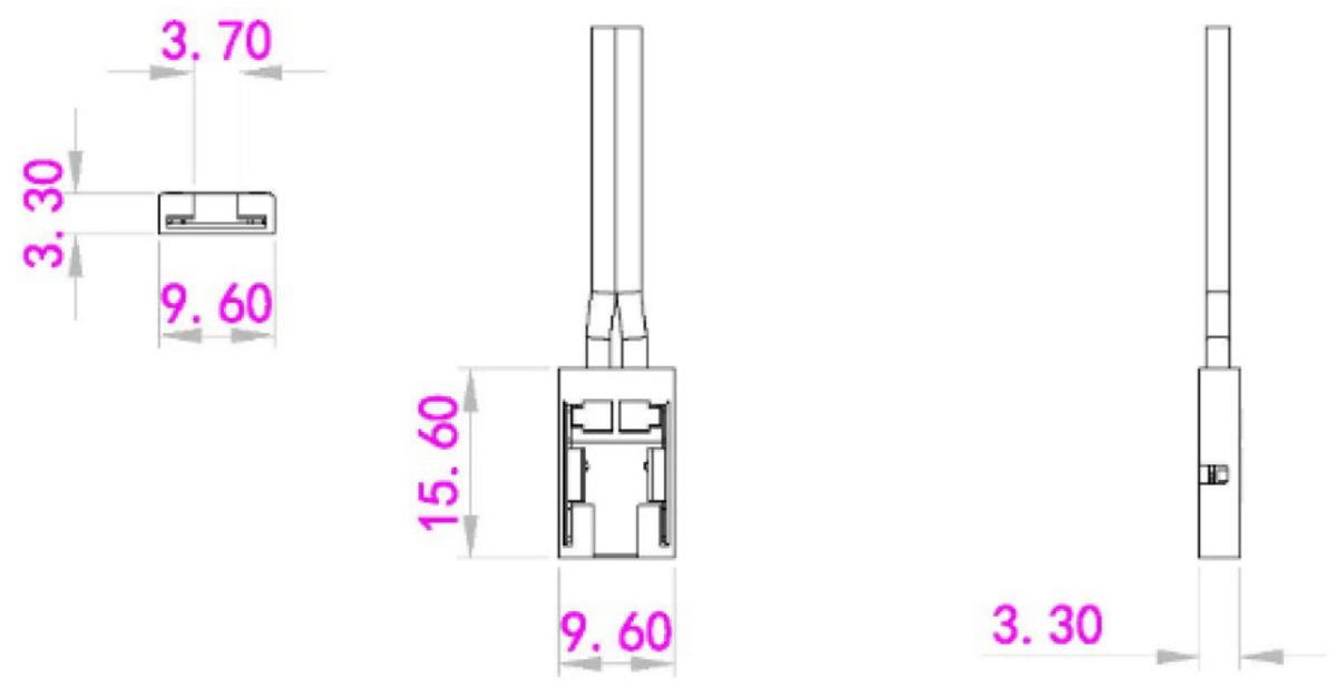 12V / 24V LED COB Flex Power Cable Connector - Additional Image