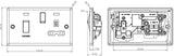 Brushed Chrome 45A DP Switch & 13A Socket