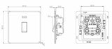 45A DP Switch - Brushed Chrome