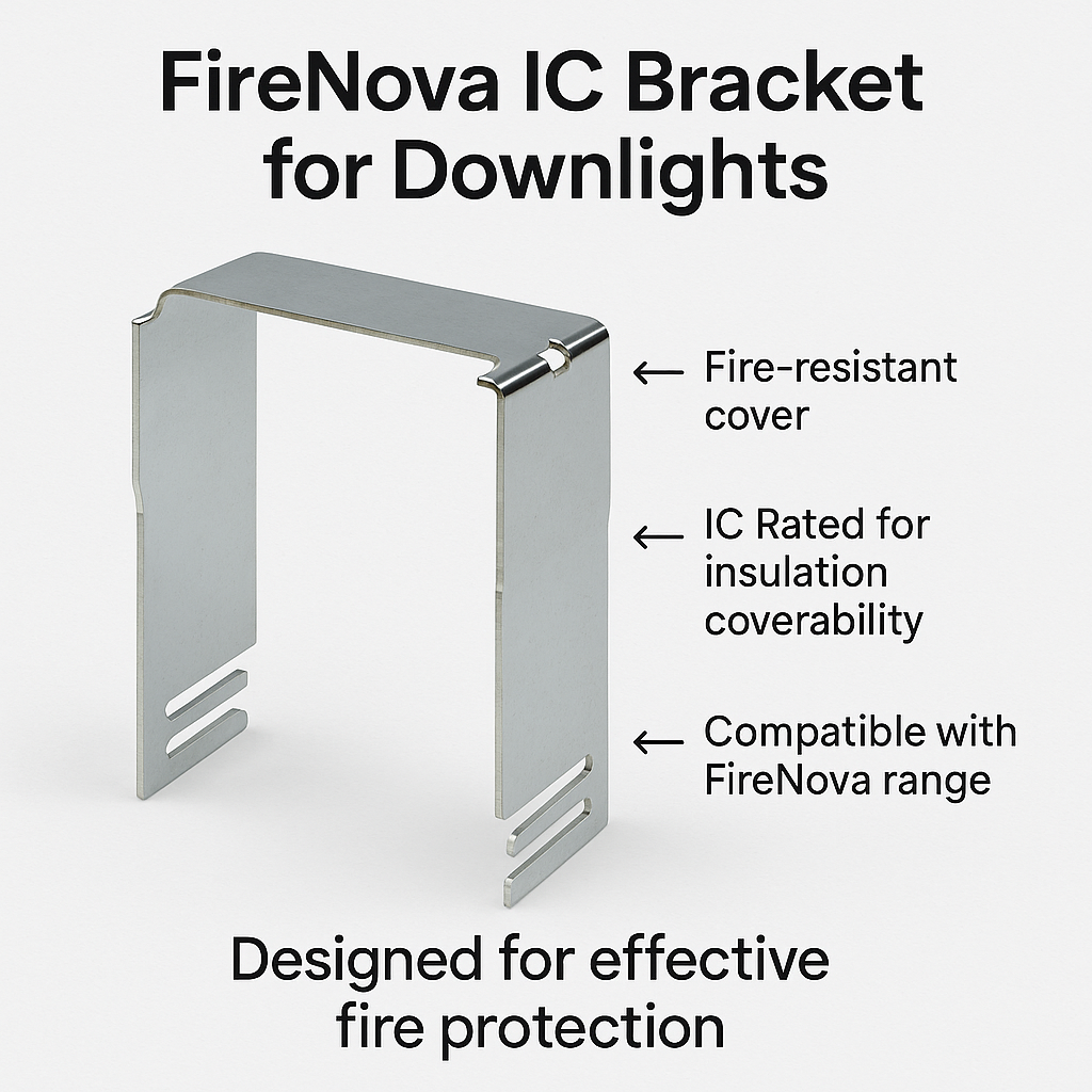Knightsbridge: FRNIC, FireNova IC Bracket, Insulation Coverable, Steel, 22mm Width, for Downlights
