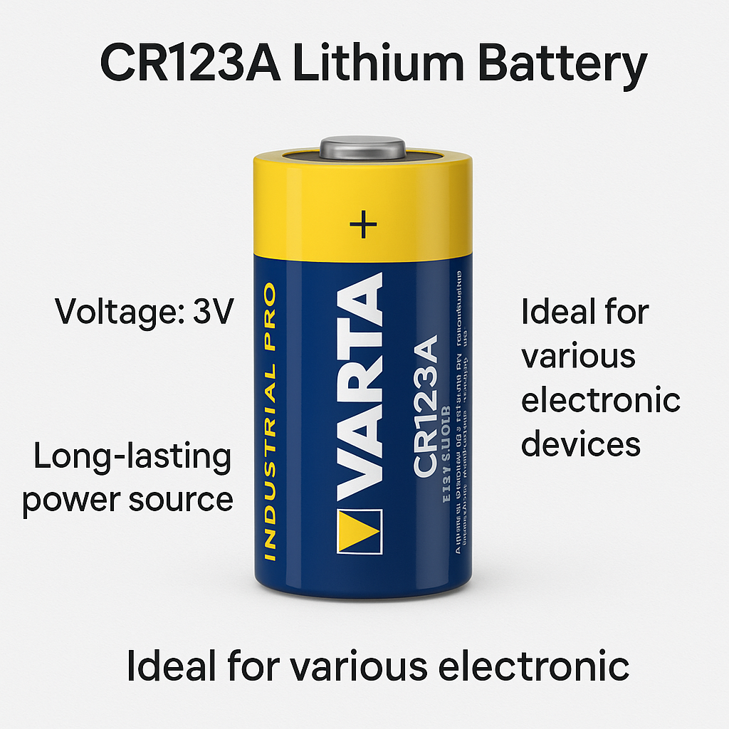 WME: CR123A Varta Battery, 3V Lithium, 1600mAh for Pyronix Devices