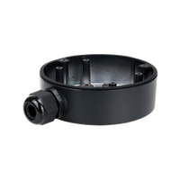HikVision: DS-1280ZJ-TR13, Junction Box for Turret Cameras, Aluminium Alloy, Black, 110mm Diameter, 144.3mm Height, 48mm Depth